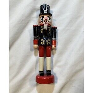 Wooden Soldier Nutcracker 8" Tall Christmas Holiday Decor Collectable - READ